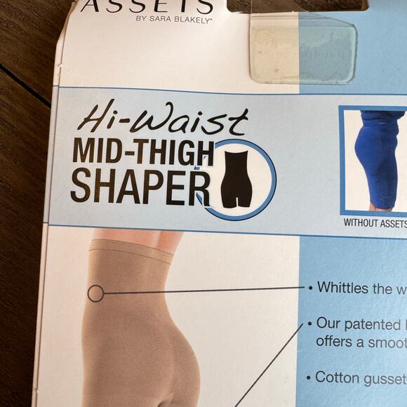 SPANX Assets Women's 5 (225lbs-265lbs) High Waist Mid Thigh Shaper Shorts Nude - Picture 6 of 6